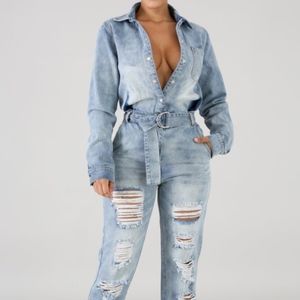 Rustic Denim Jumpsuit